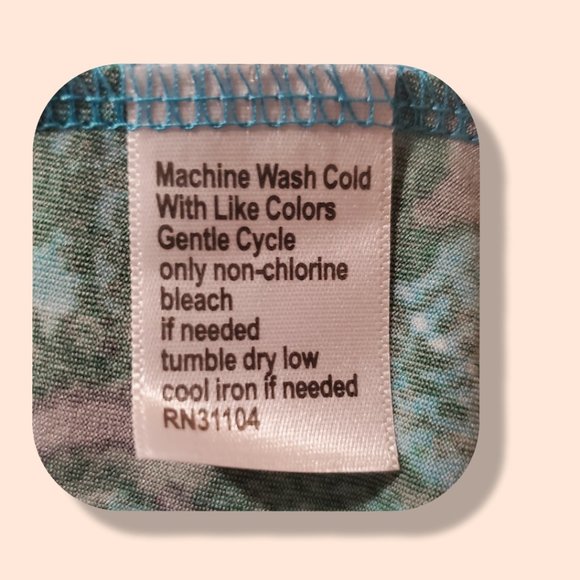 NWT Kim Rogers blue-green keyhole tunic size PS 3/4 sleeves - Picture 7 of 7